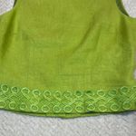 Scarlett VintageScarlett Linen Blend Sleveless Crop Tank Embroidery Detail Women Size 3/4 Photo 7