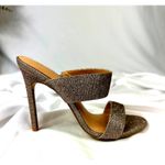 EXPRESS Shimmery Slip On Open Toe Pump Bronze/Silver 7 Photo 2