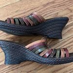 Earth Spirit Birch Leather Boho Colorful Sandals Size 9.5 Photo 0