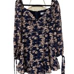 Petal and Pup  Navy Floral Ruffle Trim Mini Dress Sz 6 Photo 1