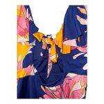 Trina Turk  Breeze Ruffle One Piece Blue Multicolor Swimsuit, Size 14 Photo 5