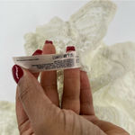 Anthropologie Lilka Ivory Lace Stretch 3/4 Sleeve Swing Top Lightweight Sheer Photo 7