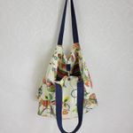 Be You Women's Tote‎ Bag 24"x18" White Floral Animal Print Double Handle Strap Photo 4