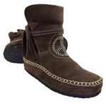 Vintage Sherpa Lined Suede Moccasin Winter Boots Women’s Size 6.5/7 Brown Photo 0