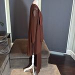 Women’s Brown Chiffon Lapel Jacket 3 Piece Formal Wedding Party Pant Suit Size 4 Photo 2