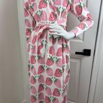 Monica + Andy Strawberry Print Robe Size XS. #335 Pink Photo 0