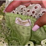 Ramy Brook NWOT  Green / White Picnic Strapless Top ( 0 )‎ Photo 1