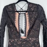 NWT The Jetset Diaries Zodiac Long Sleeve Lace Mini Dress Black Size Small Tan Photo 3
