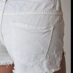 Free People  White Distressed Jean Shorts High-Waisted Photo 3
