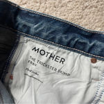 Mother Superior The Trickster Skimp Fray Thrill Seeker Jeans High Rise Straight Blue Size 28 Photo 5