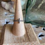 Sterling Silver Black Cz Sideways Cross Ring Silver Photo 2