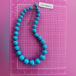 Lucky Brand Blue Beaded silver tone Necklace 20+2” Photo 3