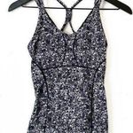 Athleta Women’s XXS Gray & Black Floral Strappy Fitness Tank Top Photo 0