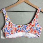 l*space L* Women’s Bikini Top Izzie Floral Smocked Swimwear with Removable Pads L Photo 1