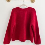 The Limited Vintage 90s 100% Wool Red Speckled Confetti Cardigan Photo 4