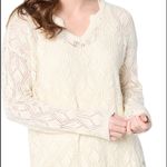 Peace Love World  Cream V-Neck Sweater Photo 0