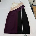 Calvin Klein Pink Purple Colorblock Stretch Crepe Sleeveless Sheath Dress 10 Photo 6
