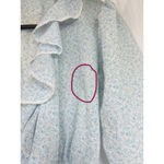 Juli of Slumbertogs Vintage Blue Floral Ruffle Maxi Dress Cottage Prairie Small Photo 4