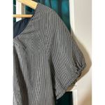 J. CREW FACTORY Gray Grey Career Short Cap Sleeve Stripe Cotton Silk Dress 14 Photo 10