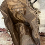 Mossimo Leopard Print Tote Bag XL 24x16x8 Duffel Duffle Bag Cheetah Animal Zip Brown Photo 4