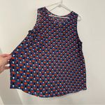 PaperMoon STITCH FIX Plus Size Holland Zipper Blouse Blue Orange Geometric Tank Photo 8
