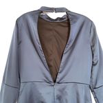 ZARA womens sateen open back dress bell sleeve Medium Bloggers Favorite NWT Photo 12