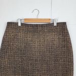 Talbots  Pencil Skirt Metallic Wool Blend Gold Black Woven Tweed Size 8 Photo 10
