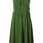 Jones New York Green Boatneck Long Sleeveless Toga Dress Photo 0