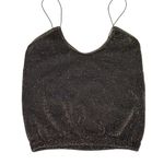 Free People Intimately Black Gold Sparkle Holiday Crop Top Tank Size XS/S Photo 1