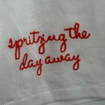Wildfox Palm Springs Jamie Tee SZ Small NWT T-Shirt White Embroidered Spritzing Photo 9