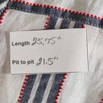 Tommy Hilfiger  Navy Striped V-Neck Women's Top Size Large Preppy Stripe Top Photo 1