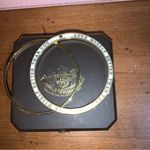 Juicy Couture Retro  Pam & Gela White & Gold Bangle Bracelet Photo 3