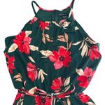 Maggy London  Green Floral Cropped Wide Leg Halter Jumpsuit Sleeveless NWOT 2 Photo 2