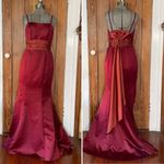 NWT DaVinci #9145 Satin Burgundy Gown ~ Bridesmaid / Black Tie / Evening Sz 10 Red Photo 13