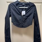 Tiger Mist  Black Collared Top Photo 1