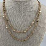 Nordstrom NWT double Elegant Gold Beaded Necklace Photo 3