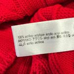 ZARA Red Cable Knit 1/4 Zip High Neck Collared Long Sleeve Crop Sweater Top Sz S Photo 4