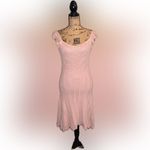 Freshman 1996 Blush Pink Knit Crochet Fit and Flare Midi Cottagecore Dress M Size M Photo 5