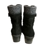 Aquatalia Suede Combat Ankle Square Toe Boots Black Size 8 Photo 7