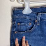 Levi's Levi’s 501 skinny dark wash cropped jeans with fringe hem size 25 Photo 93