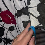 Hot Cotton Floral White Black Red Linen Button Down Shirt Size M Size M Photo 4