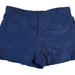 Lands' End Womens 8 Navy Blue Nylon Shorts Elastic Quick-Dry Photo 0