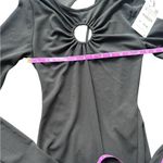 ZARA  Black Long Sleeve Dress Size Small NWT Keyhole Maxi Photo 4