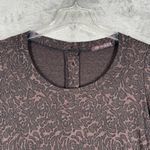 Cut Loose Dress Brown Floral Print 3/4 Sleeve Jersey Knit Office Casual Dress XS Photo 3