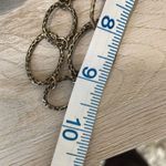 Vintage Finished Textured Oval Linked Necklace And Earrings‎ Set OS Silver Photo 4