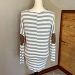 Always Me Grey & White High Low Striped Long Sleeve Top Small Photo 2