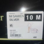 I. Miller Glitter Platform Sparkle Silver Heels 9.5 Photo 9