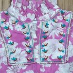 Antik Batik Peony Floral Blouse Women’s Large (42) Pink Photo 3