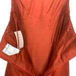 Bronze Satin Strapless Gown Beaded Empire Waist Pleated Bust Bridgerton 14 New Orange Photo 6