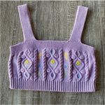 ZARA NWOT PURPLE KNIT FLORAL CROP TOP
SIZE M Photo 1